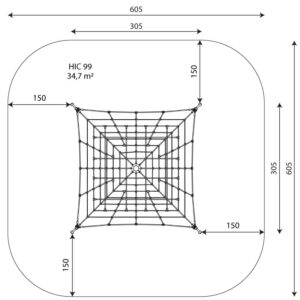 Netzpyramide mittel (0418-1)