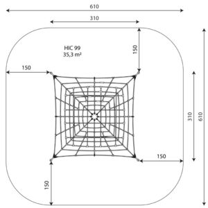 Seilpyramide mittel (RB1382)